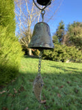 METAL HANGING TIBETAN STYLE BELLS WIND CHIME GARDEN ORNAMENT
