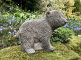 STONE GARDEN STANDING BEAR CUB ORNAMENT STATUE GIFT