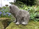 STONE GARDEN STANDING BEAR CUB ORNAMENT STATUE GIFT