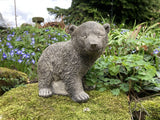 STONE GARDEN STANDING BEAR CUB ORNAMENT STATUE GIFT