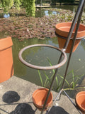 WROUGHT IRON METAL 6 POT PLANT STAND GARDEN ORNAMENT PLANTER