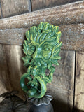 CAST IRON HANGING GREEN MAN DOOR KNOCKER - METAL ORNAMENT