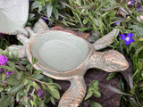 CAST IRON METAL TURTLE KEY SAFE STATUE GARDEN ORNAMENT