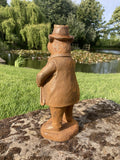 METAL RUSTY CAST IRON MR BADGER STATUE GARDEN ORNAMENT