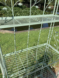 TALL GREEN METAL FOLDING SHELF PLANT STAND - LIGHT WEIGHT