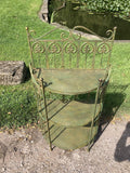 COLOURED METAL FOLDING SEMI-CIRCLE SHELF UNIT