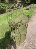 COLOURED METAL FOLDING SEMI-CIRCLE SHELF UNIT