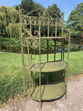 COLOURED METAL FOLDING SEMI-CIRCLE SHELF UNIT
