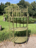 COLOURED METAL FOLDING SEMI-CIRCLE SHELF UNIT