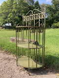 COLOURED METAL FOLDING SEMI-CIRCLE SHELF UNIT