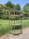 COLOURED METAL FOLDING SEMI-CIRCLE SHELF UNIT