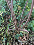 METAL TOADSTOOL CLUSTER MUSHROOM GARDEN STAKE