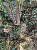 METAL TOADSTOOL CLUSTER MUSHROOMS GARDEN STAKE