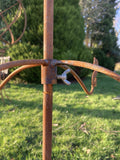 METAL GARDEN RUSTY COCKEREL WEATHERVANE WIND SPINNER STAKE ORNAMENT
