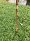 TALL METAL GARDEN RUSTY KINETIC WIND SCULPTURE SPINNER STAKE ORNAMENT
