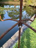 METAL GARDEN RUSTY HORSE WEATHERVANE WIND SPINNER STAKE ORNAMENT
