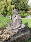 RESIN JEREMY FISHER FROG STATUE GARDEN ORNAMENT BEATRIX POTTER.