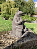 RESIN JEREMY FISHER FROG STATUE GARDEN ORNAMENT BEATRIX POTTER.