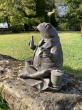 RESIN JEREMY FISHER FROG STATUE GARDEN ORNAMENT BEATRIX POTTER.