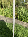RUSTIC WHITE METAL BIRD FEEDER FLOWER STAKE GARDEN SUPPORT BIRD BATH