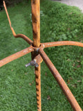 METAL GARDEN RUSTY COCKEREL WEATHERVANE WIND SPINNER STAKE ORNAMENT SUPPORT