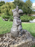 RESIN BENJAMIN BUNNY RABBIT STATUE GARDEN ORNAMENTS BEATRIX POTTER.