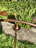 METAL BALANCING BOXING HARES STAKE GARDEN HARE ORNAMENT / DECORATION