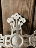CAST IRON METAL CROSS WALL PLAQUE HANGING RUSTIC GARDEN ORNAMENT.