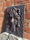 METAL CAST ALUMINIUM GRAPE LADY WALL PLAQUE GARDEN ORNAMENT