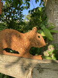 RUSTY METAL RED SQUIRREL FENCE ART RUSTIC GARDEN DECORATION ORNAMENT