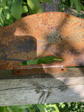 RUSTY METAL RED SQUIRREL FENCE ART RUSTIC GARDEN DECORATION ORNAMENT