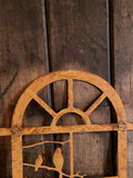 RUSTY METAL CAT IN WINDOW WALL PLAQUE HANGING GARDEN ORNAMENT