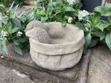 STONE GARDEN HEDGEHOG PLANTER ORNAMENT STATUE