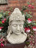 STONE GARDEN INDIAN STYLE THAI BUDDHA HEAD BUST STATUE