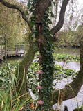 METAL HANGING MUSHROOM / TOADSTOOL BELL CHAIN GARDEN ORNAMENT DECOR