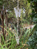 METAL HANGING BUTTERFLY CHAIN GARDEN ORNAMENT DECOR