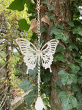 METAL HANGING BUTTERFLY CHAIN GARDEN ORNAMENT DECOR