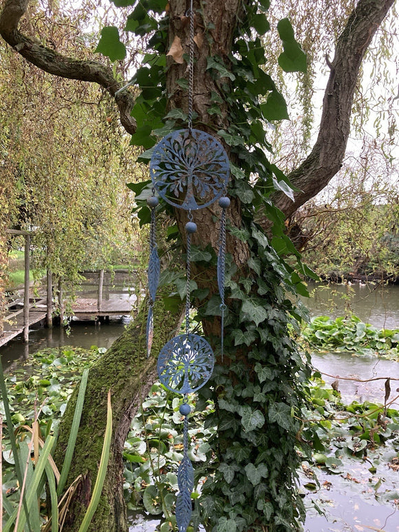 METAL HANGING TREE OF LIFE DREAM CATCHER CHAIN GARDEN ORNAMENT DECOR