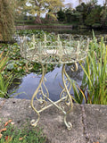 GREEN METAL JARDINIERE PLANT STAND PLANTER GARDEN / INDOOR ORNAMENT