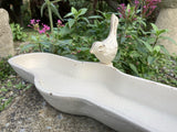 SMALL METAL CAST IRON BIRD TRAY FEEDER GARDEN ORNAMENT
