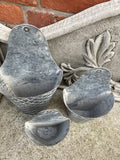 SET OF 3 METAL HANGING GARDEN WALL PLANTERS