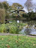 METAL ROCKING DRAGON STAKE GARDEN DECORATION