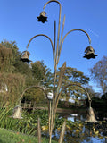 METAL BELL FLOWER STAKE GARDEN SUPPORT / DECORATION