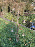 METAL BELL FLOWER STAKE GARDEN SUPPORT / DECORATION