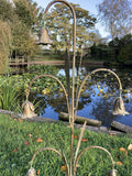 METAL BELL FLOWER STAKE GARDEN SUPPORT / DECORATION
