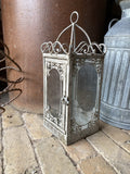 METAL / GLASS HANGING SQUARE LANTERN GARDEN / INDOOR ORNAMENT