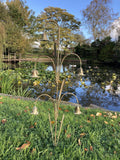 METAL BELL FLOWER STAKE GARDEN SUPPORT / DECORATION
