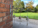METAL WOODLAND TRIPLE BELL BRACKET METAL GARDEN HOME WALL DECOR
