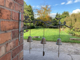 METAL WOODLAND TRIPLE BELL BRACKET METAL GARDEN HOME WALL DECOR