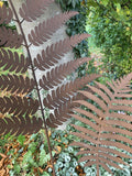 SET OF 2 BROWN METAL FERN LEAF PLANT STAKES GARDEN DECORATIONS